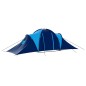 vidaXL Tienda de campaña de tela 9 personas azul oscuro y azul