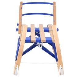 vidaXL Trineo plegable con respaldo madera contrachapada 110 cm