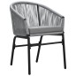 vidaXL Juego de comedor para jardín 5 piezas ratán sintético gris