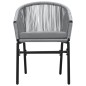 vidaXL Juego de comedor para jardín 5 piezas ratán sintético gris