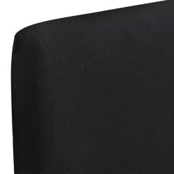 Funda para silla elástica recta 6 unidades negra