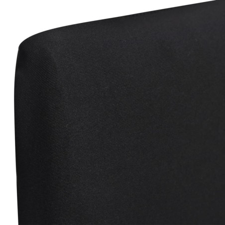 Funda para silla elástica recta 6 unidades negra