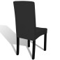 Funda para silla elástica recta 6 unidades negra Funda para silla elástica recta 6 unidades negra