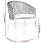 vidaXL Juego de comedor para jardín 5 piezas ratán sintético gris