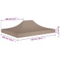 vidaXL Techo de carpa para celebraciones gris taupe 4x3 m 270 g/m² vidaXL Techo de carpa para celebraciones gris taupe 4x3 m 270 g/m²
