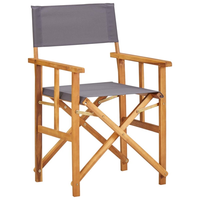 vidaXL Silla de director de madera maciza de acacia vidaXL Silla de director de madera maciza de acacia