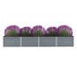 vidaXL Arriate de jardín de acero galvanizado gris 320x80x45 cm vidaXL Arriate de jardín de acero galvanizado gris 320x80x45 cm