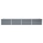 vidaXL Arriate de jardín de acero galvanizado gris 320x80x45 cm vidaXL Arriate de jardín de acero galvanizado gris 320x80x45 cm