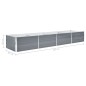 vidaXL Arriate de jardín de acero galvanizado gris 320x80x45 cm vidaXL Arriate de jardín de acero galvanizado gris 320x80x45 cm