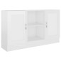 vidaXL Aparador madera contrachapada blanco brillante 120x30,5x70 cm vidaXL Aparador madera contrachapada blanco brillante 120x30,5x70 cm