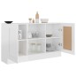 vidaXL Aparador madera contrachapada blanco brillante 120x30,5x70 cm vidaXL Aparador madera contrachapada blanco brillante 120x30,5x70 cm