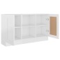 vidaXL Aparador madera contrachapada blanco brillante 120x30,5x70 cm vidaXL Aparador madera contrachapada blanco brillante 120x30,5x70 cm
