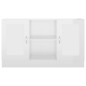 vidaXL Aparador madera contrachapada blanco brillante 120x30,5x70 cm vidaXL Aparador madera contrachapada blanco brillante 120x30,5x70 cm