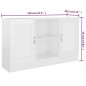 vidaXL Aparador madera contrachapada blanco brillante 120x30,5x70 cm vidaXL Aparador madera contrachapada blanco brillante 120x30,5x70 cm
