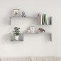 vidaXL Estantes de pared 2 uds madera de ingeniería gris 100x15x20 cm vidaXL Estantes de pared 2 uds madera de ingeniería gris 100x15x20 cm