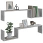 vidaXL Estantes de pared 2 uds madera de ingeniería gris 100x15x20 cm vidaXL Estantes de pared 2 uds madera de ingeniería gris 100x15x20 cm
