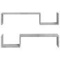 vidaXL Estantes de pared 2 uds madera de ingeniería gris 100x15x20 cm vidaXL Estantes de pared 2 uds madera de ingeniería gris 100x15x20 cm