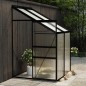 vidaXL Invernadero de aluminio gris antracita 2,7 m³