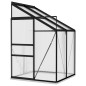 vidaXL Invernadero de aluminio gris antracita 2,7 m³