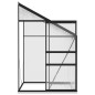 vidaXL Invernadero de aluminio gris antracita 2,7 m³