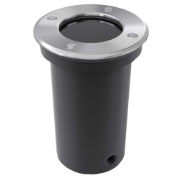 vidaXL Focos LED empotrables de suelo de jardín redondos 3 uds