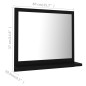 vidaXL Espejo de baño madera contrachapada negro 40x10,5x37 cm vidaXL Espejo de baño madera contrachapada negro 40x10,5x37 cm