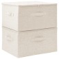 vidaXL Cajas de almacenaje 2 unidades tela color crema 43x34x23 cm vidaXL Cajas de almacenaje 2 unidades tela color crema 43x34x23 cm