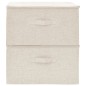 vidaXL Cajas de almacenaje 2 unidades tela color crema 43x34x23 cm vidaXL Cajas de almacenaje 2 unidades tela color crema 43x34x23 cm