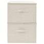vidaXL Cajas de almacenaje 2 unidades tela color crema 43x34x23 cm vidaXL Cajas de almacenaje 2 unidades tela color crema 43x34x23 cm