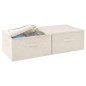 vidaXL Cajas de almacenaje 2 unidades tela color crema 43x34x23 cm vidaXL Cajas de almacenaje 2 unidades tela color crema 43x34x23 cm