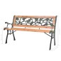 vidaXL Banco de jardín de madera 122 cm vidaXL Banco de jardín de madera 122 cm