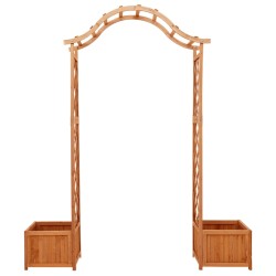vidaXL Pérgola de jardín con jardinera madera maciza de abeto