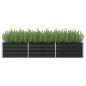 vidaXL Arriate de acero galvanizado gris antracita 240x80x45 cm