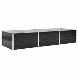 vidaXL Arriate de acero galvanizado gris antracita 240x80x45 cm