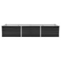 vidaXL Arriate de acero galvanizado gris antracita 240x80x45 cm