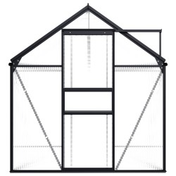 vidaXL Invernadero de aluminio gris antracita 5,89 m²