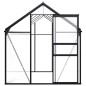 vidaXL Invernadero de aluminio gris antracita 5,89 m² vidaXL Invernadero de aluminio gris antracita 5,89 m²