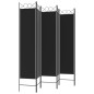 vidaXL Biombo divisor de 6 paneles de tela negro 240x200 cm vidaXL Biombo divisor de 6 paneles de tela negro 240x200 cm