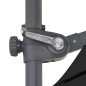 vidaXL Sombrilla voladiza con poste de acero gris antracita 250x250 cm