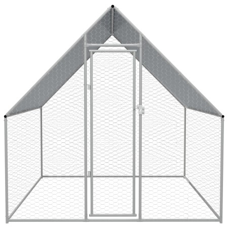 vidaXL Jaula gallinero de exterior de acero galvanizado 2x2x1,92 m