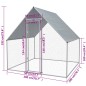 vidaXL Jaula gallinero de exterior de acero galvanizado 2x2x1,92 m vidaXL Jaula gallinero de exterior de acero galvanizado 2x2x1,92 m