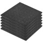 vidaXL Losetas de goma protección de caídas 6 unidades 50x50x3cm negro vidaXL Losetas de goma protección de caídas 6 unidades 50x50x3cm negro