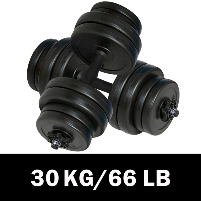 vidaXL Juego de mancuernas 2x15 kg vidaXL Juego de mancuernas 2x15 kg