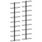 vidaXL Botelleros de pared para 18 botellas 2 unidades hierro negro vidaXL Botelleros de pared para 18 botellas 2 unidades hierro negro