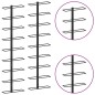 vidaXL Botelleros de pared para 18 botellas 2 unidades hierro negro vidaXL Botelleros de pared para 18 botellas 2 unidades hierro negro
