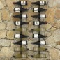 vidaXL Botelleros de pared para 18 botellas 2 unidades hierro negro vidaXL Botelleros de pared para 18 botellas 2 unidades hierro negro