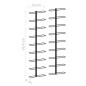 vidaXL Botelleros de pared para 18 botellas 2 unidades hierro negro vidaXL Botelleros de pared para 18 botellas 2 unidades hierro negro