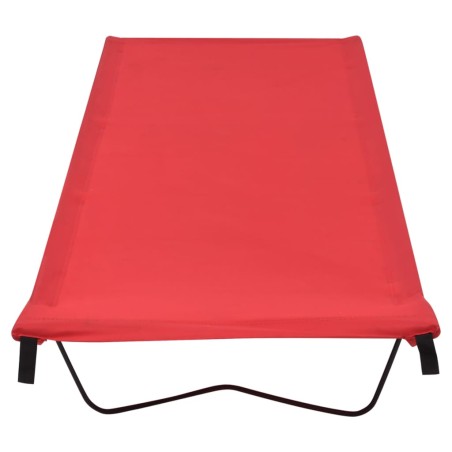 vidaXL Cama de camping tela Oxford y acero rojo 180x60x19 cm