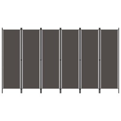 vidaXL Biombo divisor de 6 paneles gris antracita 300x180 cm