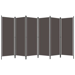 vidaXL Biombo divisor de 6 paneles gris antracita 300x180 cm